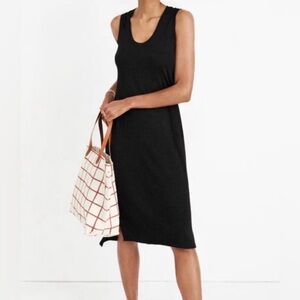 $88 Madewell Jersey Tank Black Sleeveless Dress XS